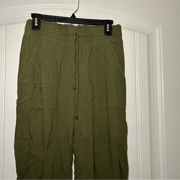Abercrombie & Fitch Green Paper Bag Wide Leg Sweatpants Size Medium - Picture 2 of 10